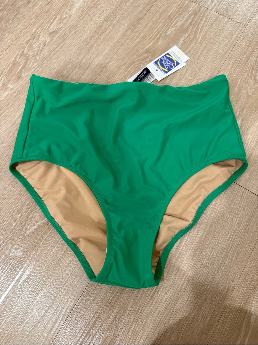 J. Crew High-Waisted Green Bikini Bottoms